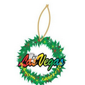 Las Vegas - Royal Flush Wreath Ornament w/ Clear Mirrored Back (10 Sq. In.)